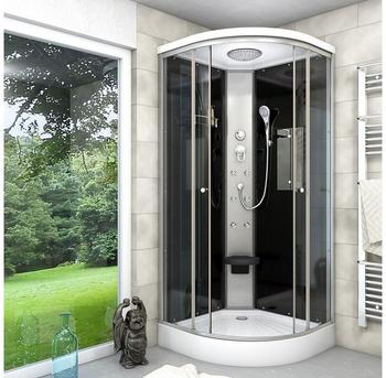 AcquaVapore Duschkabine Fertigdusche Dusche Komplettkabine D10-03T0-EC 80x80cm MIT 2K Scheiben Versiegelung