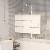 vidaXL Faltbare Duschkabine ESG 120x140 cm Wei&szlig;