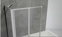 Duschabtrennung Mit Seitenwand, 2-teilig Faltbar - Breite: 89 Cm, H&ouml;he: 121 Cm,