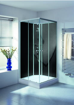 Schulte Korfu II EE mit Boiler und Pumpe 94 x 110 cm schwarz