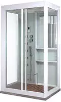 Dampfdusche Mit Wasserfall Und Dampfsauna Luxory - 120 X 90 Cm Wei&szlig; Dusche