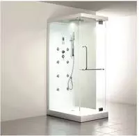Dampfdusche Mit Wasserfall Und Led-beleuchtung Design - 80 X 120 Cm Gr&ouml;&szlig;e: M...
