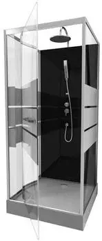 MARWELL Komplettdusche 90 x 220 cm silberfarben