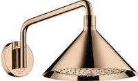 hansgrohe Axor Kopfbrause 26021300 mit Brausearm, Wandmontage, polished red gold
