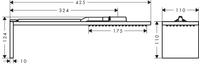 Axor ShowerComposition Kopfbrausemodul 110/220 1jet edelstahl optic (12592800)