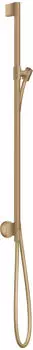 Axor One Brausestange mit Wandanschluss und Brauseschlauch brushed bronze (48792140)