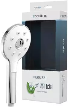 Sch&uuml;tte Handbrause Peruzzi &Oslash;12cm chromfarben/wei&szlig;