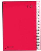 Pagna 24329-01, PAGNA Pultordner Color, DIN A4, 1 - 31, 31 F&auml;cher, rot