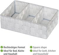 WENKO Organizer Mod. Adria Wei&szlig;, 3 F&auml;cher, mit Griff mit Griff 20977100