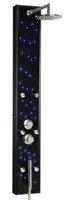 EISL Design Duschsäule Starlight mit led Beleuchtung Alu schwarz mit Glasfront ORSP-8888B