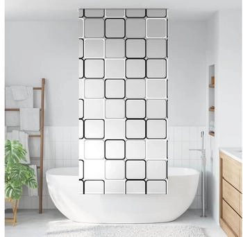 vidaXL Duschrollo 100x240 cm Stoffbreite 96 cm, Quadratisch