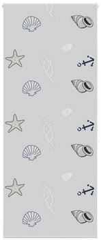 vidaXL Duschrollo 100x240 cm Stoffbreite 96 cm, Seesterne