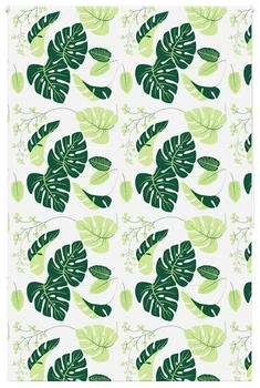 vidaXL Duschrollo 160x240 cm Stoffbreite 156 cm, Grüne Blätter