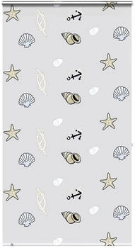 vidaXL Duschrollo mit Kassette 130x240 cm Stoffbreite 126 cm, Seesterne