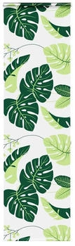 vidaXL Duschrollo mit Kassette 80x240 cm Stoffbreite 76 cm, Grüne Blätter