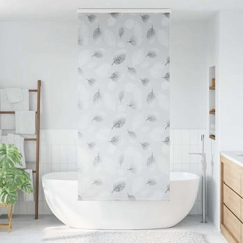 vidaXL Duschrollo mit Kassette 90x240 cm Stoffbreite 86 cm, Bl&auml;tter