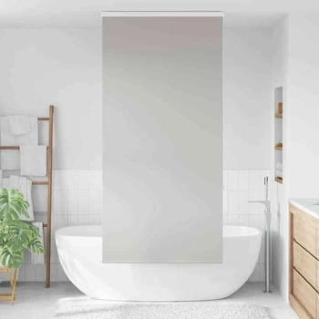 vidaXL Duschrollo mit Kassette 90x240 cm Stoffbreite 86 cm, Hellgrau