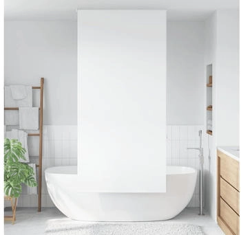 vidaXL Duschrollo 100x240 cm Stoffbreite 96 cm, Weiß