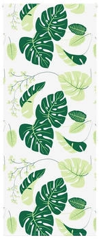 vidaXL Duschrollo 110x240 cm Stoffbreite 106 cm, Gr&uuml;ne Bl&auml;tter