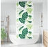 vidaXL Duschrollo 110x240 cm Stoffbreite 106 cm, Grüne Blätter
