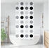 vidaXL Duschrollo 110x240 cm Stoffbreite 106 cm, Kreise