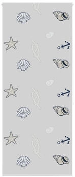 vidaXL Duschrollo 110x240 cm Stoffbreite 106 cm, Seesterne