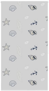 vidaXL Duschrollo 120x240 cm Stoffbreite 116 cm, Seesterne