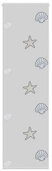 vidaXL Duschrollo 60x240 cm Stoffbreite 56 cm, Seesterne