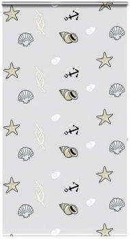 vidaXL Duschrollo mit Kassette 140x240 cm Stoffbreite 136 cm, Seesterne