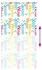 vidaXL Duschrollo mit Kassette 140x240 cm Stoffbreite 136 cm, Splash