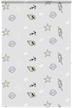 vidaXL Duschrollo mit Kassette 150x240 cm Stoffbreite 146 cm, Seesterne
