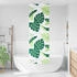 vidaXL Duschrollo mit Kassette 70x240 cm Stoffbreite 66 cm, Grüne Blätter