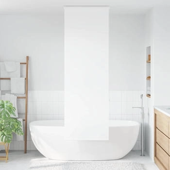 vidaXL Duschrollo mit Kassette 80x240 cm Stoffbreite 76 cm, Wei&szlig;