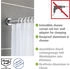 Wenko Teleskop-Duschstange Luz aus rostfreiem Edelstahl Chrom 110-185 cm (24888100)