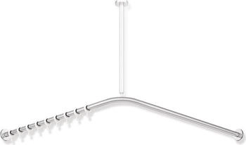 Hewi System 900 Duschvorhangstange, kürzbar, Edelstahl matt (900.34.104XA)