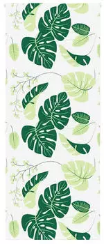 vidaXL Duschrollo 90x240 cm Stoffbreite 86 cm, Gr&uuml;ne Bl&auml;tter