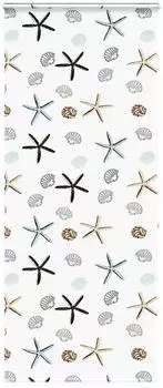 vidaXL Duschrollo mit Kassette 90x240 cm Stoffbreite 86 cm, Schalentiere