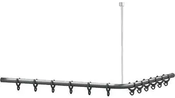 Normbau Cavere Duschvorhangstange 1500x1500mm Anthrazit-Metallic (7382150095)