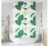 vidaXL Duschrollo 130x240 cm Stoffbreite 126 cm, Grüne Blätter