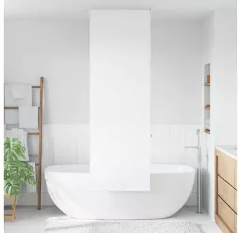 vidaXL Duschrollo 60x240 cm Stoffbreite 56 cm, Wei&szlig;