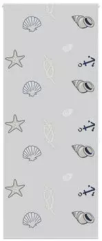 vidaXL Duschrollo 90x240 cm Stoffbreite 86 cm, Seesterne