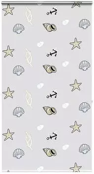 vidaXL Duschrollo mit Kassette (120 x 240 cm) Seesterne