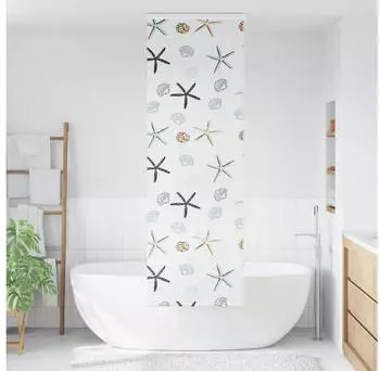 vidaXL Duschrollo mit Kassette 70x240 cm Stoffbreite 66 cm, Schalentiere