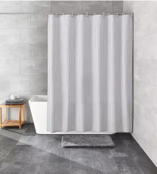 Kleine Wolke Duschvorhang Textil SANNA Grau 180 x 200 cm