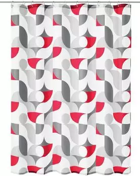 Kleine Wolke Duschvorhang Textil TESS Rubin 180 x 200 cm