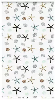 vidaXL Duschrollo mit Kassette 120x240 cm Stoffbreite 116 cm, Schalentiere