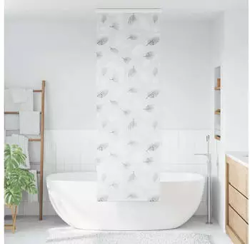 vidaXL Duschrollo mit Kassette 70x240 cm Stoffbreite 66 cm, Bl&auml;tter