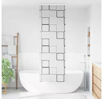 vidaXL Duschrollo mit Kassette 80x240 cm Stoffbreite 76 cm, Quadratisch