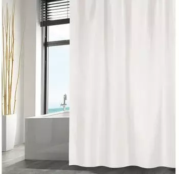 MSV Duschvorhang Textil 240 x 200 cm wei&szlig; (10011214)