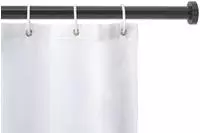 WENKO Duschvorhangstange "Luz" &Oslash; 280 mm ausziehbar ohne bohren, 110 - 185 cm, aus